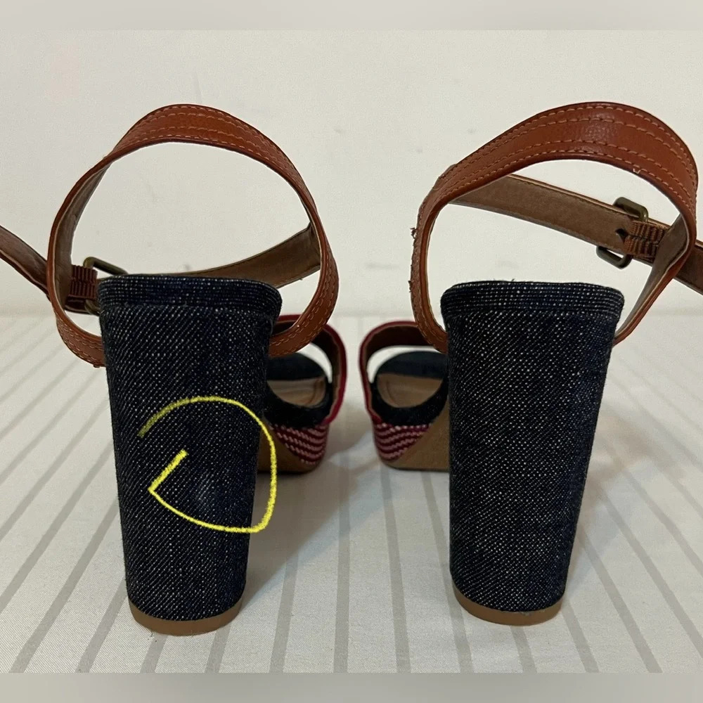 Wrangler Sunset Alicia Denim Espadrille Sandals Open Toe Size 8.5 (39Eu) - Picture 8 of 16